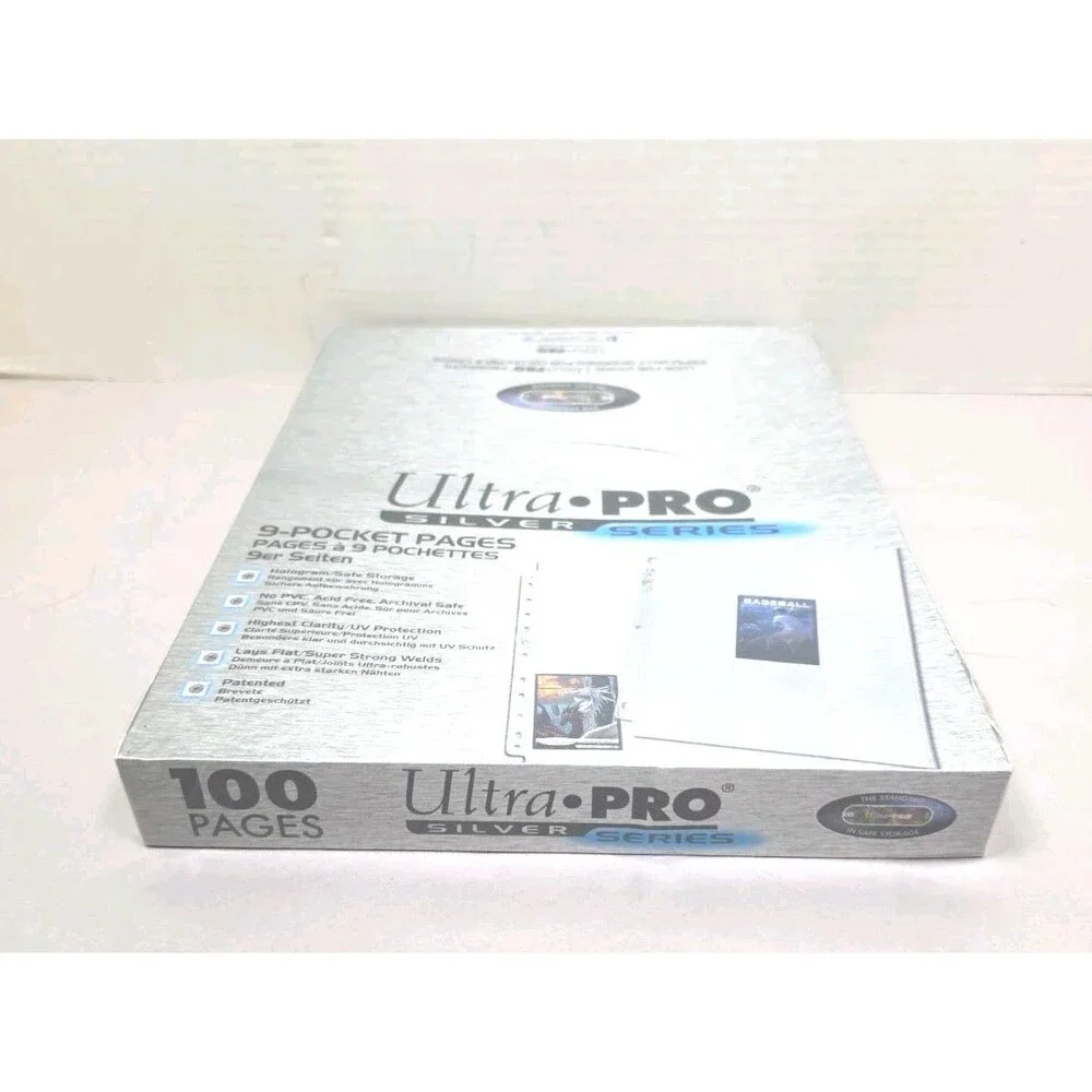 New sealed Ultra Pro Silver Series 9 Pocket 100 Pages Protectors trading cards